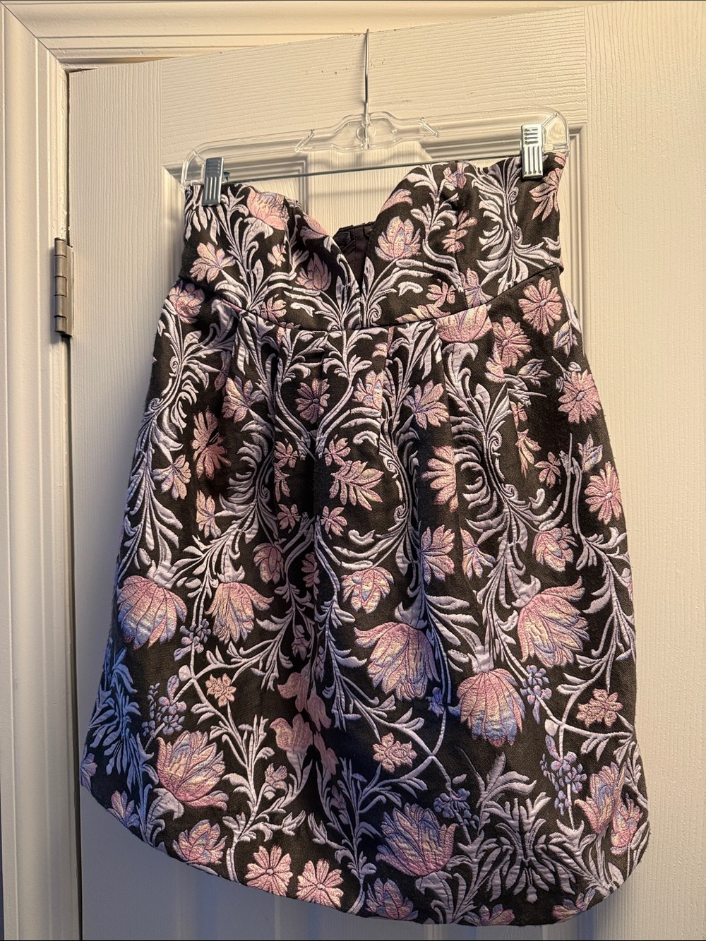Brand New FREE PEOPLE Floreo Jacquard Mini Dress / Grey Combo Size 6
